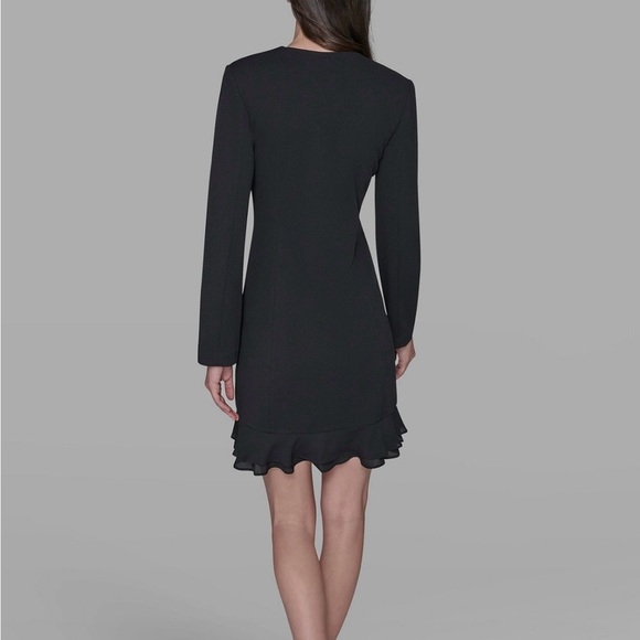 Karl Lagerfeld Paris Women's Double-Breasted Jacket Dress 12 - Picture 3 of 4